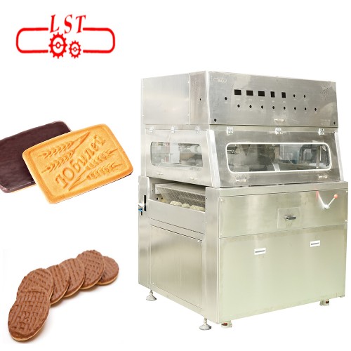 Chocolate caramel enrobing machine