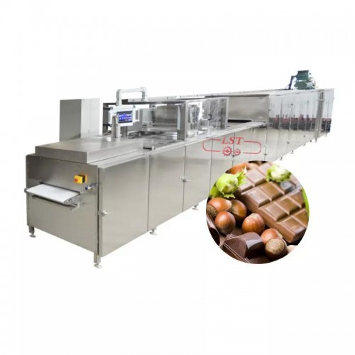 LST Factory 400-800kg/h linha de produção de chocolate totalmente automática com túnel de resfriamento