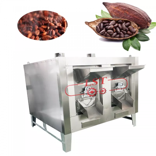 Автоматическая электрическая жаровня для какао-бобов Зерновой каштан Кофейный станок для обжарки орехов кешью Машина для обжарки арахиса