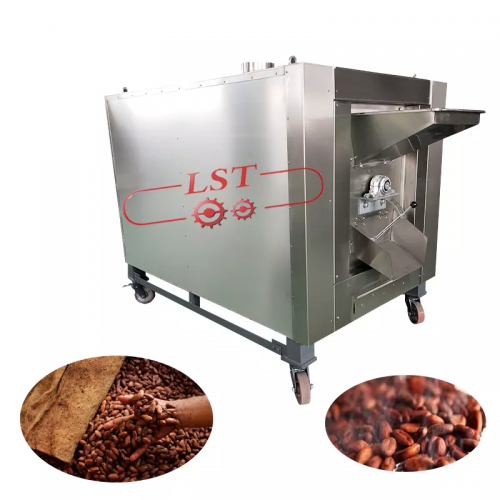 Tsis Siv Neeg Hluav Taws Xob Cocoa Taum Roaster Grain Chestnut Coffee Bean Roaster Cashew Nut Roasting Peanut Machine