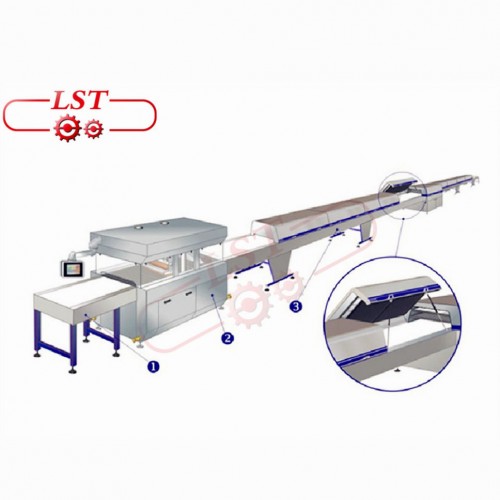 LST 2022 latest cooling tunnel with enrobing machine for bulk production