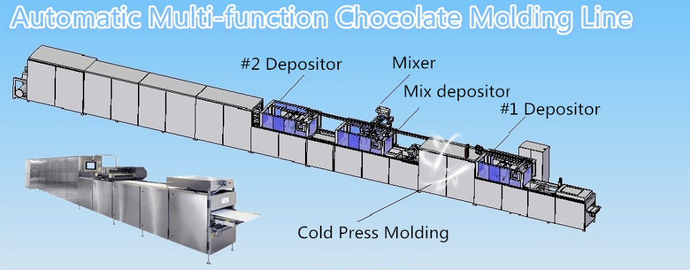 Professional Manufacturer Full Automatic Chocolate Making Machine Chocolate Moulding Line