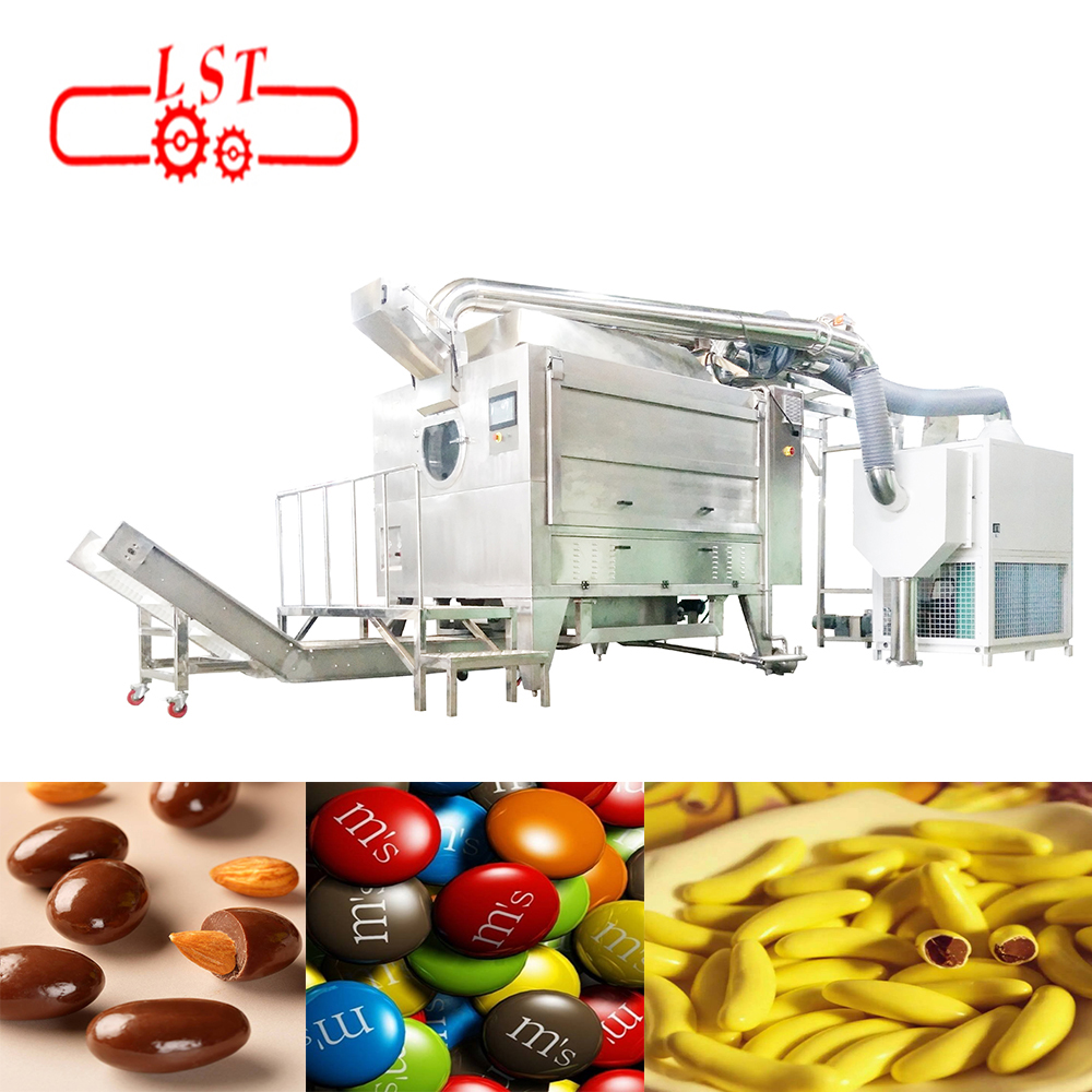 High production rotary mm chocolate making polishing machine chocolate coating machine price