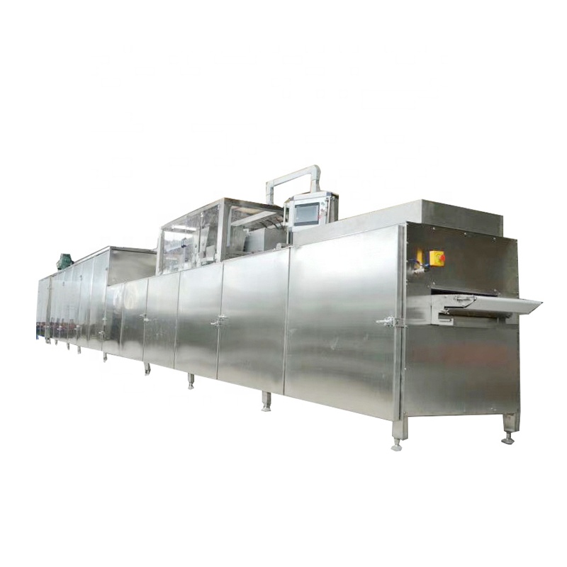 Chocolate production line automatic chocolate wafer enrobing making machine