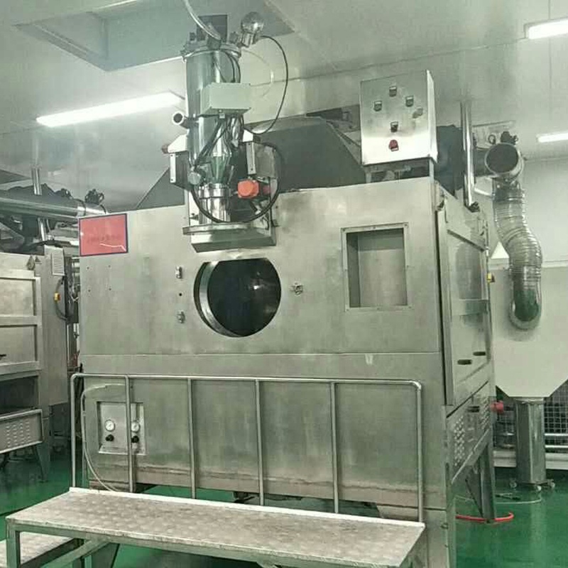 Fully Automatic 400-1000 KG/Batch Rotary-drum Sugar Powder Chocolate Coating Machine