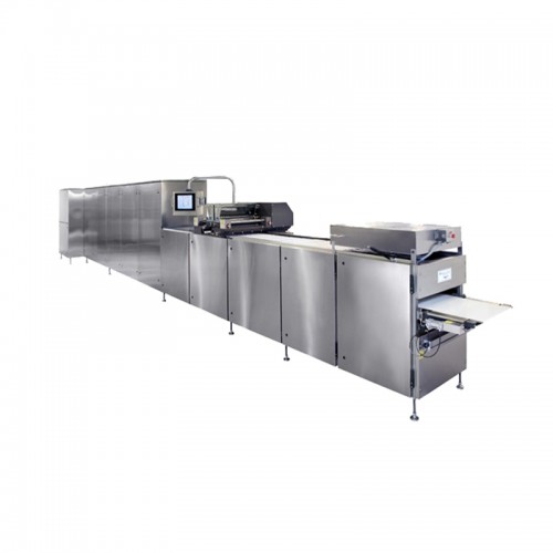 Bug-os nga Automatic Compound Chocolate Bar Production Line Chocolate Wafer Depositing Line