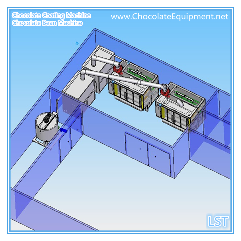 Chocolate peanut coating machine Chocolate Bean making machine for chocolate coating