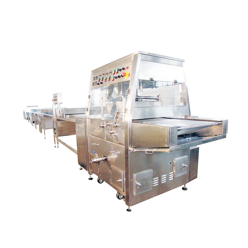 Hot Sale pakirni stroj Avtomatski stroj za glaziranje čokolade Hladilni tunel za čokolado