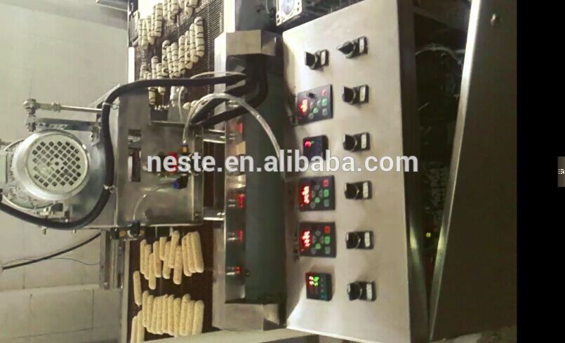 Servo control 400mm- 1200mm wire mesh and belt type chocolate decorating machine with cooling tunnel