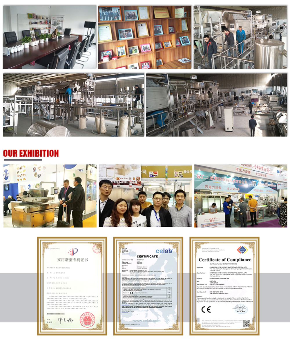Chocolate pouring molding machine chocolate bar production line
