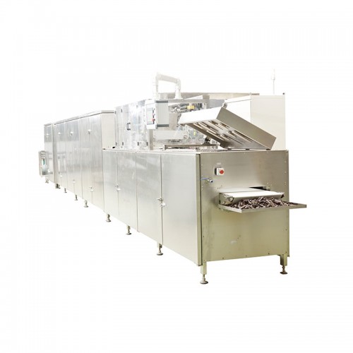 Chocolate Teeming Molding Line Sjokolade Moulding Machine Cooling Tunnel For Bar