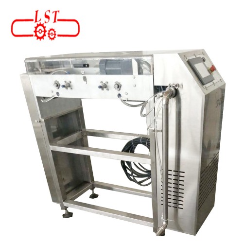 Fully automatic chocolate chips drops depositing machine with cooling tunnel