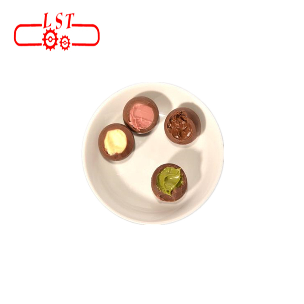 2D one shot double color nga chocolate ball making machine