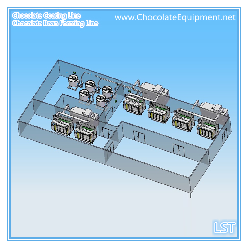 Chocolate peanut coating machine Chocolate Bean making machine for chocolate coating