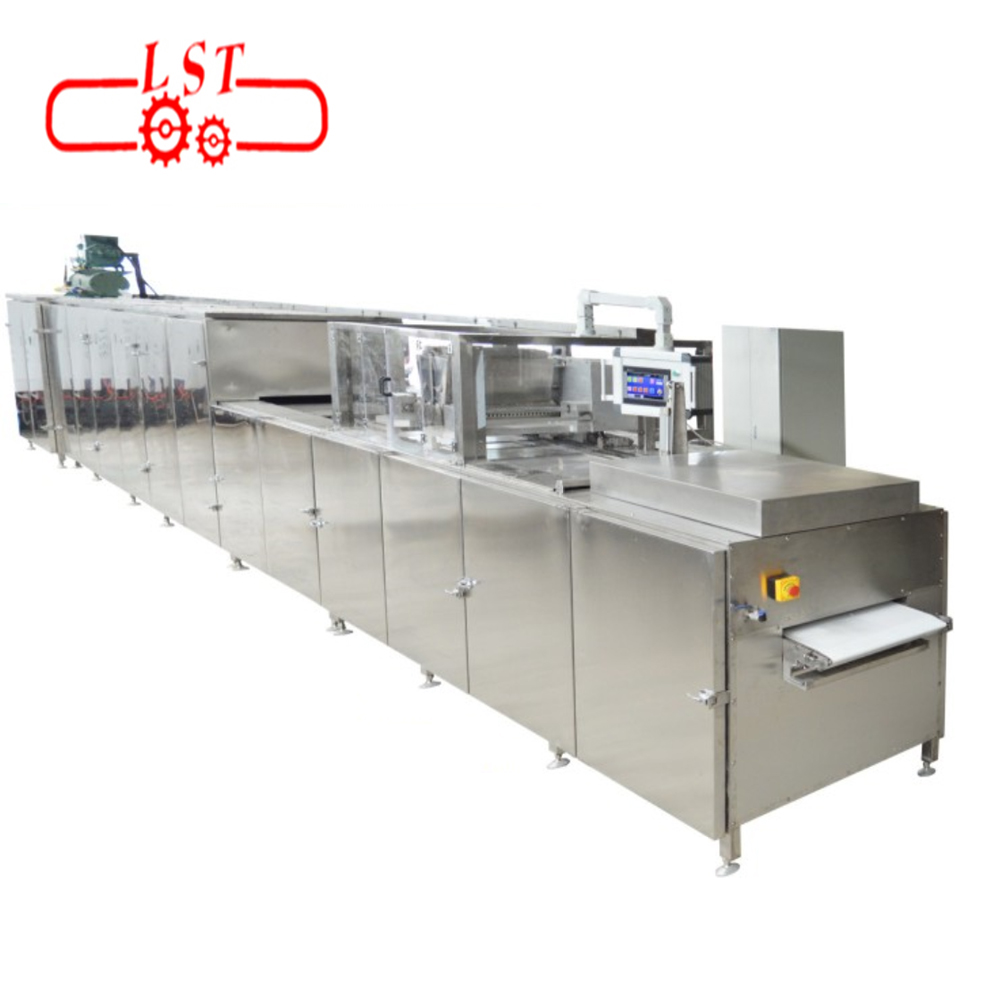 Fully automatic high output chocolate filled cereal snacks production line