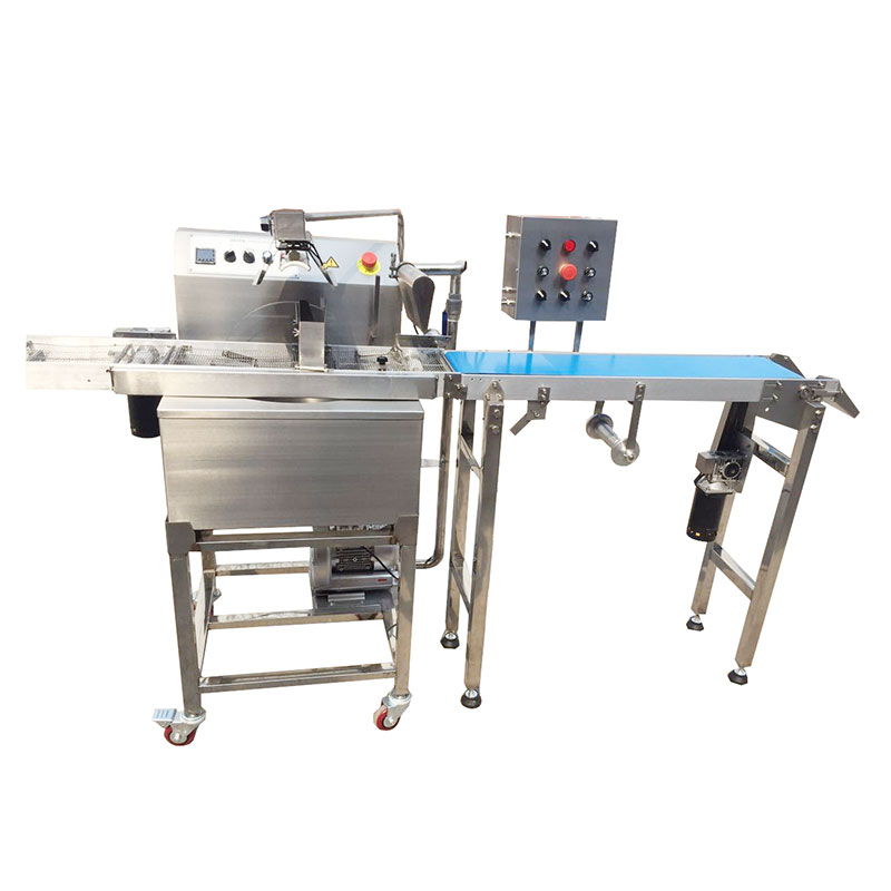 Small  Automatic Wafer Enrobing Line Machine Chocolate Tempering And Enrobing Machine