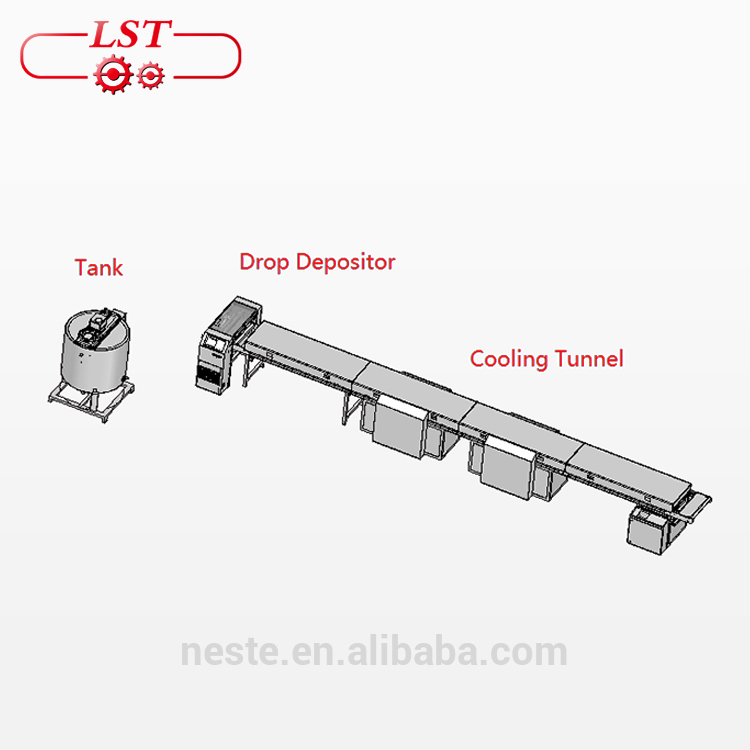 Full automatic button shape chocolate chips depositor machine