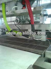 Servo control 400mm- 1200mm wire mesh and belt type chocolate decorating machine with cooling tunnel