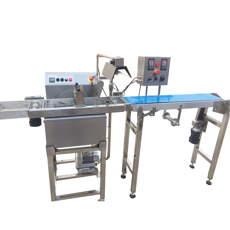 Small  Automatic Wafer Enrobing Line Machine Chocolate Tempering And Enrobing Machine