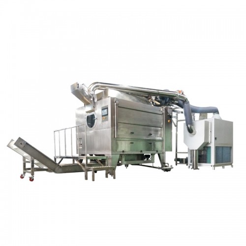 Igwe nkpuchi akpaaka 400-1000 KG/Batch Rotary-drum Sugar Powder Chocolate Machine