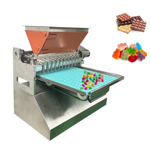 Nova màquina d'emmotllament de xocolata de 10 broquets de taula per a equips d'aliments per a caramels durs dipositants de goma