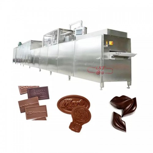 LST Factory 400-800kg/h linha de produção de chocolate totalmente automática com túnel de resfriamento