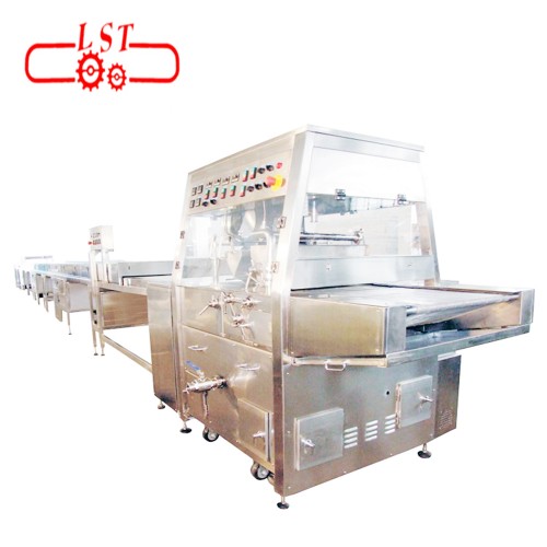 Chocolate caramel enrobing machine