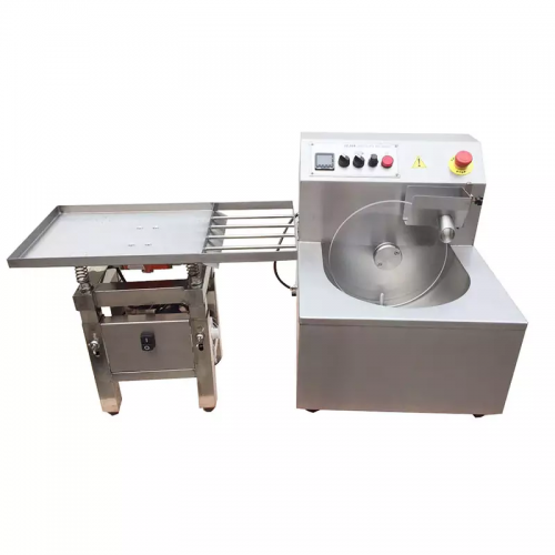LST Automatic Chocolate Enrobing Line Wafer Chocolate Machine Tempering Coating & Enrobing Machine 8/15/30/60kg anaa
