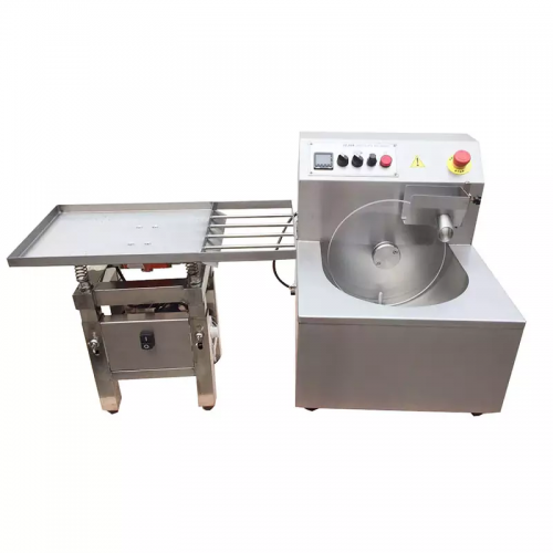 LST အလိုအလျောက်ချောကလက် Enrobing Line Wafer Chocolate စက် Tempering Coating & Enrobing Machine 8/15/30/60kg ရရှိနိုင်ပါသည်