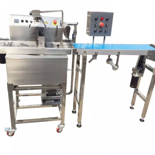 LST Outomatiese Sjokolade Enrobing Line Wafer Sjokolade Machine Tempering Coating & Enrobing Machine 8/15/30/60kg beskikbaar