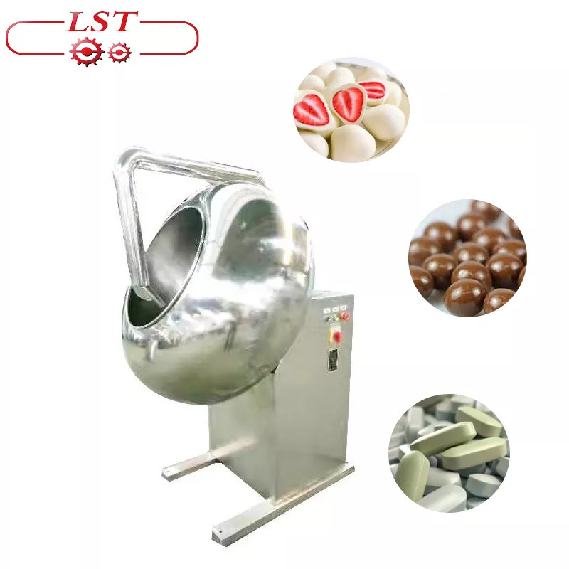 Caramelized Nuts Sugar Chocolate Coating Pan Machine for Confectionery