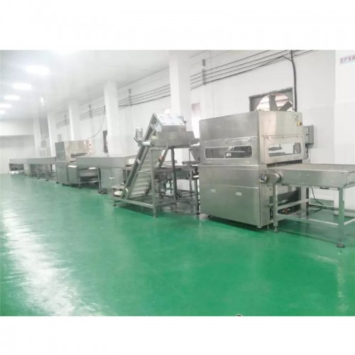 New Chocolate covering machine enrobering production line chocolate Cookies making line with customize cooling tunnels candy coat